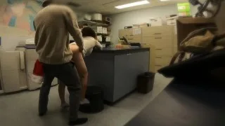 CAUGHT fucking my boss in the storage room at office Christmas party