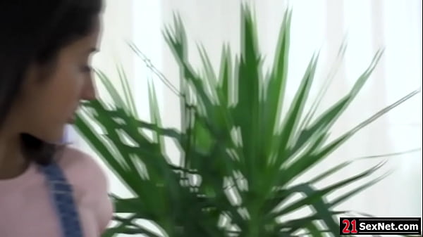 Petite brunette girlfriend letting her bf fuck her tight ass